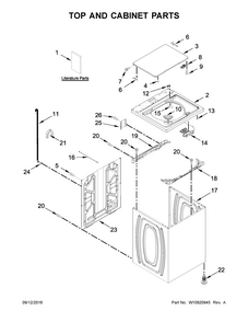 Part Location Diagram of W10280537 Whirlpool Installation instructions