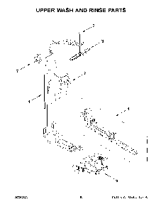 Upper Wash And Rinse Parts Diagram and Parts List for KDTM704LPA1  KitchenAid Dishwasher