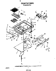 Cook Top Diagram and Parts List for N9157*1  Roper Range