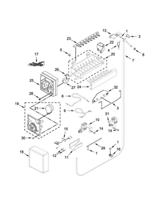 Ice Maker Parts Diagram and Parts List for KBBL206ESS00  KitchenAid Refrigerator