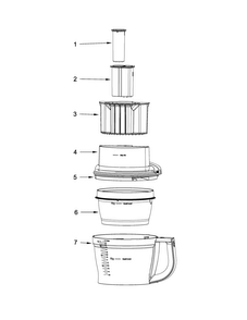 Bowl And Lid Parts Diagram and Parts List for KFP1433AFP0  KitchenAid Food Processor