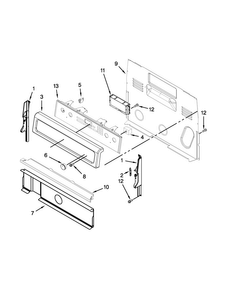 Control Panel Parts Diagram and Parts List for WFE710H0AS1  Whirlpool Range