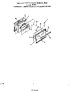 Oven Door Diagram and Parts List for F5757*0  Roper Range
