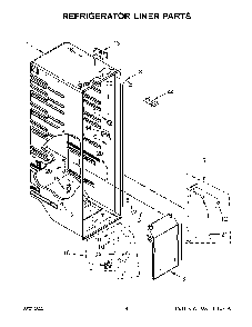 Refrigerator Liner Parts Diagram and Parts List for KRSF705HBS04  KitchenAid Refrigerator