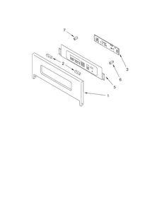 Control Panel Diagram and Parts List for KEBC208KSS00  KitchenAid Wall Oven