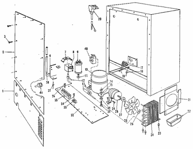 Unit Parts Diagram and Parts List for 58RFAD  Whirlpool Refrigerator