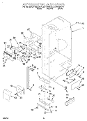 REFRIGERATOR LINER Diagram and Parts List for KSFS20QEAL1  KitchenAid Refrigerator