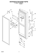 REFRIGERATOR DOOR Diagram and Parts List for 4YGD27DCHT02  Whirlpool Refrigerator