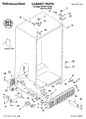 CABINET PARTS Diagram and Parts List for KSRG22FKSS05  KitchenAid Refrigerator