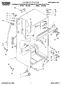 CABINET Diagram and Parts List for RT14VKYDW00  Roper Refrigerator