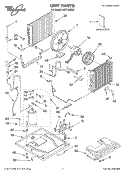 UNIT, LITERATURE Diagram and Parts List for ACE184XL0  Whirlpool Air Conditioner
