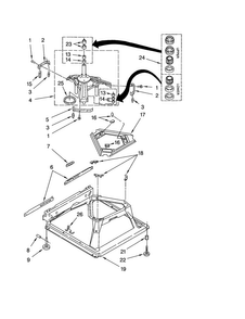 Machine Base Diagram and Parts List for LSQ9565MQ0  Whirlpool Washer