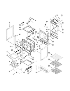 Chassis Parts Diagram and Parts List for KSEG700EBL0  KitchenAid Range