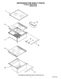 REFRIGERATOR SHELF PARTS Diagram and Parts List for 5WSC21NAYY00  Whirlpool Refrigerator