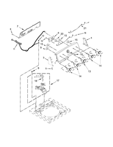 Console And Water Inlet Parts Diagram and Parts List for 11025132410  Kenmore Washer