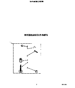 Miscellaneous Diagram and Parts List for 6MAL5143VW0  Whirlpool Washer