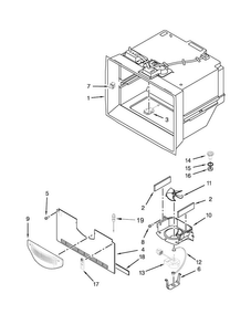 Freezer Liner Parts Diagram and Parts List for WRF736SDAM11  Whirlpool Refrigerator