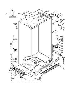 Cabinet Parts Diagram and Parts List for KSSC42QTS18  KitchenAid Refrigerator