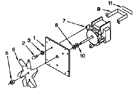Convection Fan Diagram and Parts List for KEBS227BAL0  KitchenAid Wall Oven