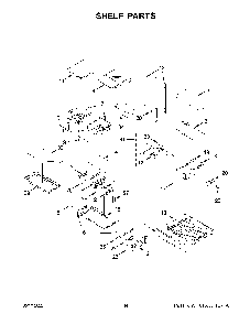 Shelf Parts Diagram and Parts List for KRFF507HPS04  KitchenAid Refrigerator