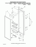 REFRIGERATOR DOOR PARTS Diagram and Parts List for KSCS23FVMK02  KitchenAid Refrigerator