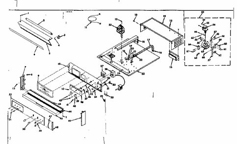 Control Section Diagram and Parts List for 8504237310  Kenmore Range