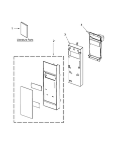 Control Panel Parts Diagram and Parts List for KHMC1857BSS1  KitchenAid Microwave