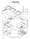 SHELF PARTS Diagram and Parts List for GI6SDRXXB06  Whirlpool Refrigerator