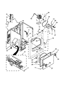 Cabinet Parts Diagram and Parts List for WGD4975EW0  Whirlpool Dryer