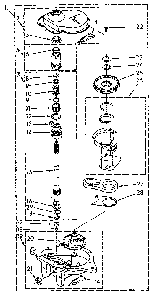 Gearcase Diagram and Parts List for LA7800XSN1  Whirlpool Washer