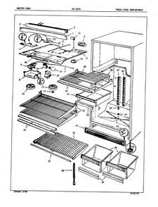 03 - Fresh Food Compartment Diagram and Parts List for NT15A5VA  Whirlpool Refrigerator