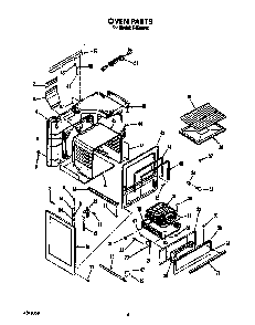 Oven Diagram and Parts List for F4558*0  Roper Range
