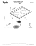 COOKTOP PARTS Diagram and Parts List for YGY397LXUQ05  Whirlpool Range