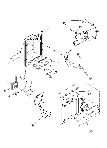 Dispenser front parts Diagram and Parts List for ED5SHAXMT10  Whirlpool Refrigerator