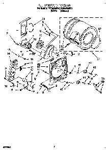 Bulkhead Diagram and Parts List for RGX4624EN0  Roper Dryer