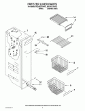 FREEZER LINER PARTS Diagram and Parts List for 6GD25DCXHS12  Whirlpool Refrigerator