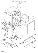 TUB ASSEMBLY PARTS Diagram and Parts List for IJU35562  Inglis Dishwasher