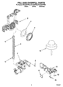 FILL AND OVERFILL PARTS Diagram and Parts List for DU1065XTPB0  Whirlpool Dishwasher