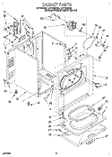 SECTION Diagram and Parts List for LEV7848DZ0  Whirlpool Dryer