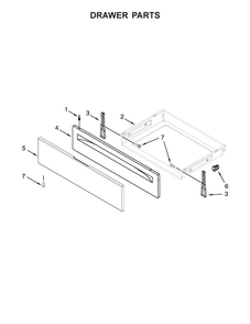Drawer Parts Diagram and Parts List for WFG530S0EB0  Whirlpool Range