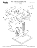 TOP AND CONSOLE PARTS Diagram and Parts List for YWED4900XW1  Whirlpool Dryer