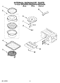 INTERNAL MICROWAVE PARTS Diagram and Parts List for KEMS378SBL00  KitchenAid Microwave Oven Combo