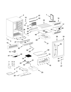 Part Location Diagram of W10782196 Whirlpool EVAPORATOR