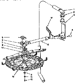 Upper Wash And Rinse Parts Diagram and Parts List for KUDI23BWH0  KitchenAid Dishwasher