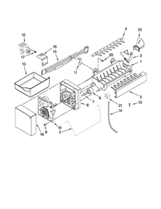 Icemaker Parts Diagram and Parts List for 10672003010  Kenmore Refrigerator