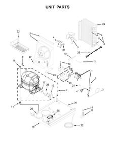 Unit Parts Diagram and Parts List for KUIC15POZP2  KitchenAid Ice Maker