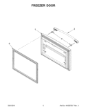 FREEZER DOOR Diagram and Parts List for GX2SHBXVB06  Whirlpool Refrigerator
