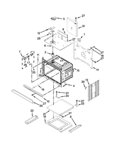 Oven Parts Diagram and Parts List for WOC54EC0AW02  Whirlpool Microwave