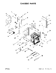 Chassis Parts Diagram and Parts List for KFED500ESS05  KitchenAid Range