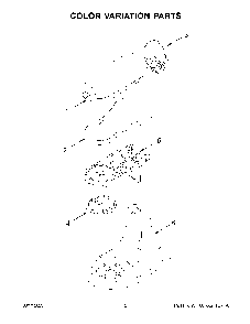 Color Variation Parts Diagram and Parts List for KSM150PSDR5  KitchenAid Mixer